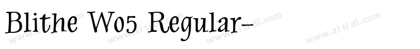Blithe Wo5 Regular字体转换
